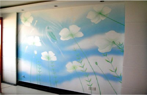 木里画墙绘怎么画好白云的蓬松感？