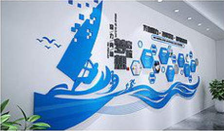 木里海浪主题文化墙如何设计？