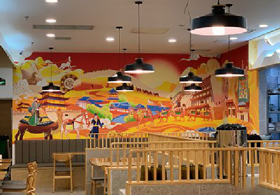 木里商业空间彩绘介绍。