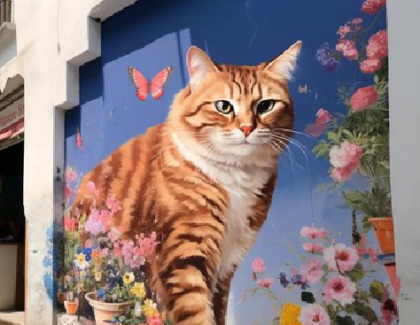 木里自己绘制有个性的手绘墙