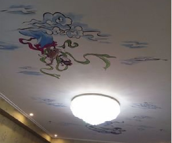 木里如何快速绘制天花板上的手绘墙？