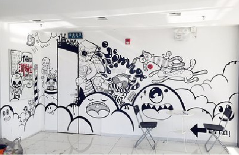 木里手绘墙并非传统涂鸦。